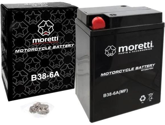 Części motocyklowe Moretti Akumulator Żelowy Agm Mb38 6A 6V 13Ah