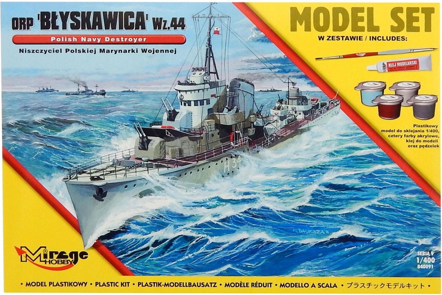 Mirage Hobby A7071 Model statku do sklejania Orp Błyskawica 13106102718