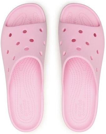 Crocs Klapki Classic Platform Slide 208180 Różowy - zdjęcie 2