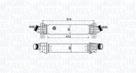 Magneti Marelli Chłodnica Powietrza Intercooler 351319204970 - zdjęcie 4