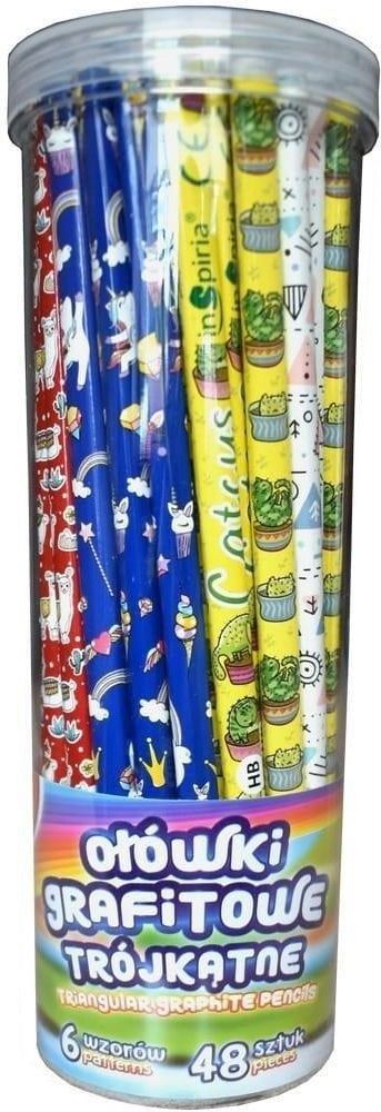 Zdjęcie Inspiria Ołówki Grafitowe Trójkątne Hb 48szt. - Czempiń