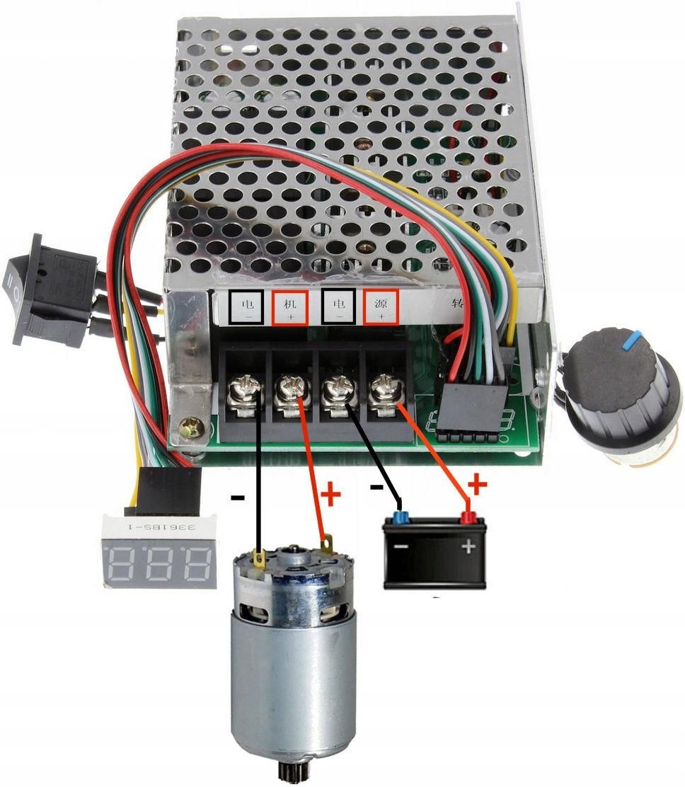 Acs Regulator Pwm Obrot W Silnika Dc V A V Kzq