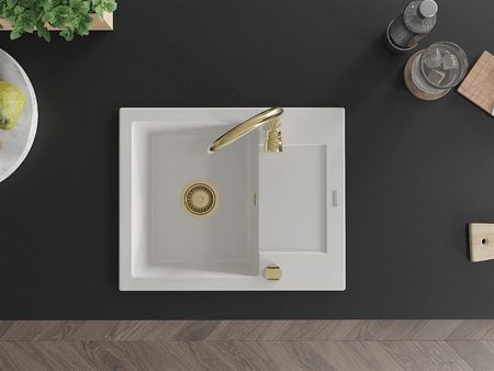Mexen Enzo + Ociekacz 576x465mm Biały Syfon Złoty 6506571005-20-G - zdjęcie 4