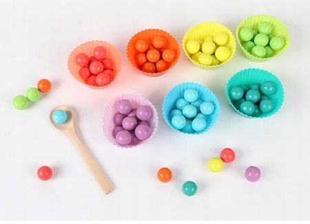 Bobo-San Montessori Trening Mózgu Puzzle Rybki Kulki Cyfry - zdjęcie 3