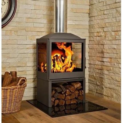 Top Szkło hartowane pod Kominek 100x50 cm Czarne - zdjęcie 4