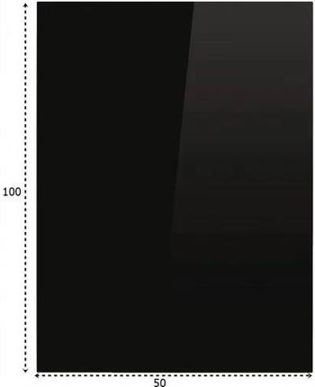 Top Szkło hartowane pod Kominek 100x50 cm Czarne - zdjęcie 3