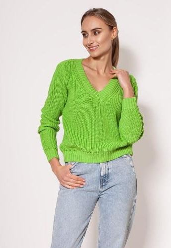 Sweter Damski Model SWE264 Seledyn MKM Ceny I Opinie Ceneo Pl