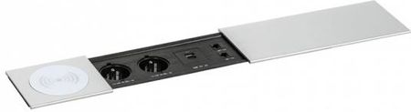 B2B Partner Stół Square 1800x800x750 Buk + Port Blatowy Typ V Srebrny - zdjęcie 3