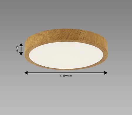 Ideus Ledowy Plafon Atut 04149 18W 4100K Okrągły Biały Dębowy (4149) - zdjęcie 3
