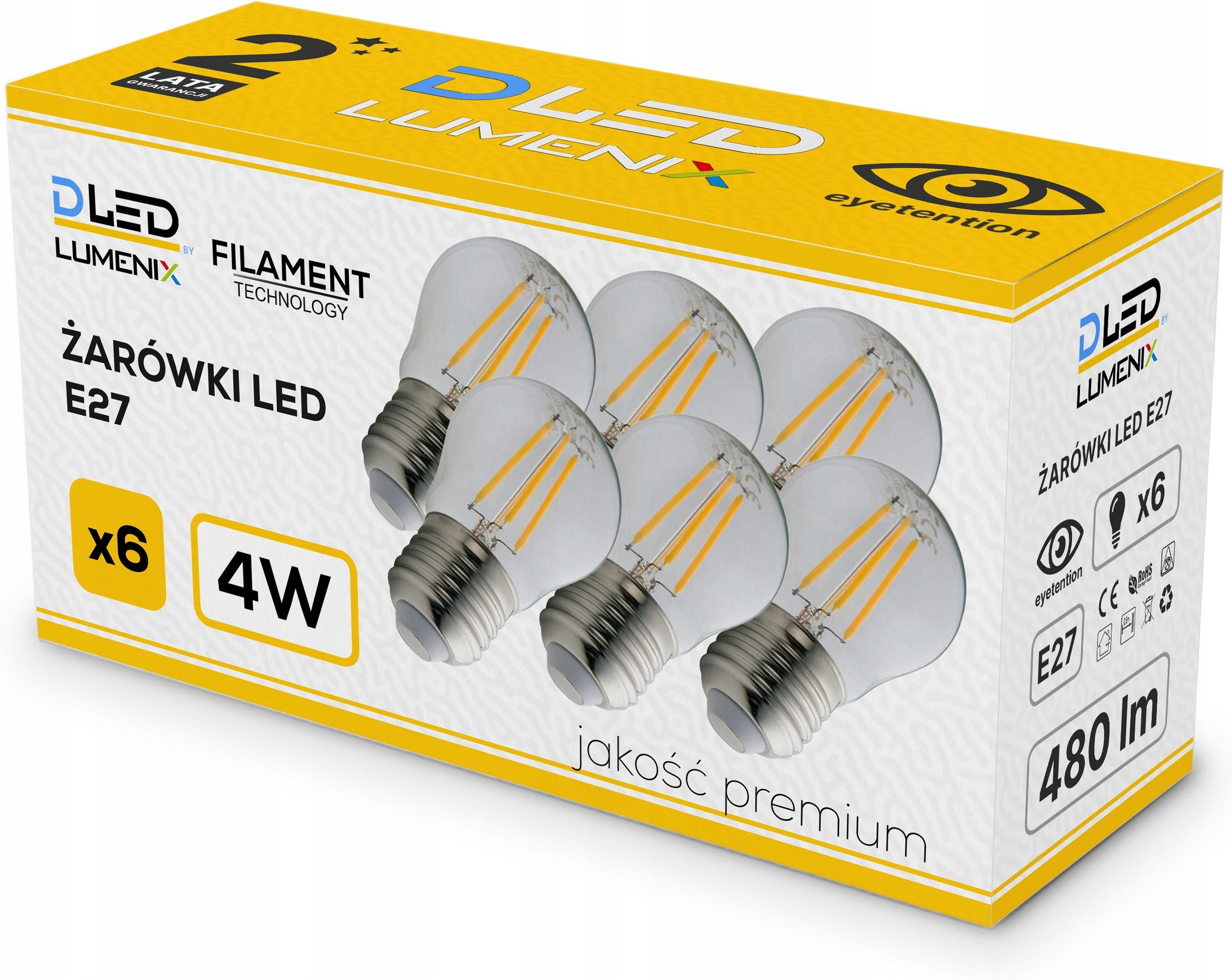 Zestaw X Ar Wka Led E W W Filament Ozdobna