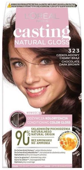 LOreal Paris Casting Natural Gloss Farba do włosów 323 Czekoladowy