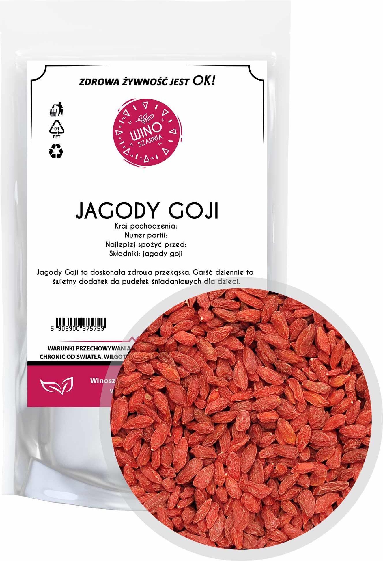 Winoszarnia Jagody Goji Owoce Suszone 250g Ceny I Opinie Ceneo Pl