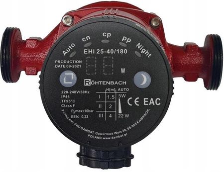Rochtenbach Pompa Obiegowa 25-40/180 Elektro EHI2540180 - zdjęcie 4