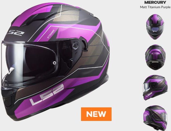 Kask Motocyklowy Ls2 Ff320 Stream Evo Mercury Titan Purple Opinie I