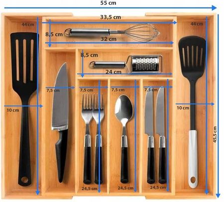 Severno Home Wkład Organizer Do Szuflady Kuchennej Na Sztućce 8297310d-d7c8-417e-bf9c-c5bbbabec476 - zdjęcie 2
