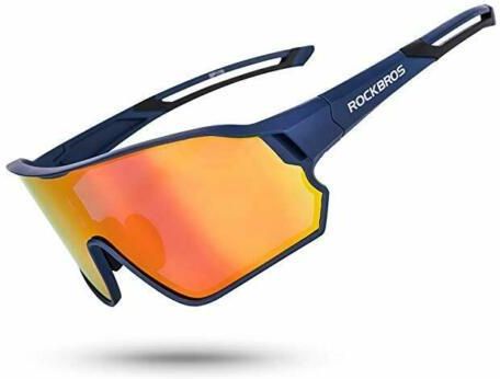 Rockbros 10134 Okulary Rowerowe Sportowe Z Polaryzacją Niebieskie