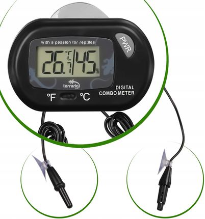 Terrario Termometr I Higrometr Lcd Z Sondą Terrarium - zdjęcie 4