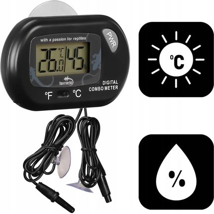 Terrario Termometr I Higrometr Lcd Z Sondą Terrarium - zdjęcie 5