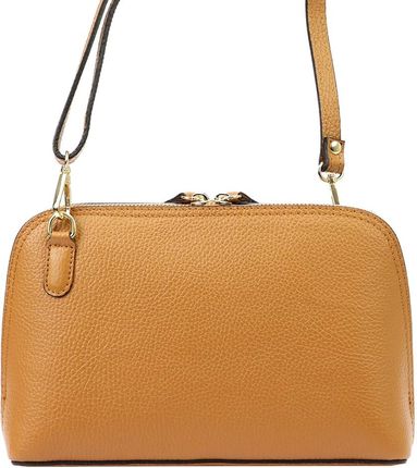 Damska Torebka Skórzana MiaMore 01-043 DOLLARO camel - zdjęcie 2