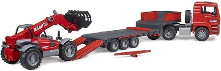 Bruder Man Tga Z Naczepą I Ładowarką Manitou Mlt633 02774 - zdjęcie 3