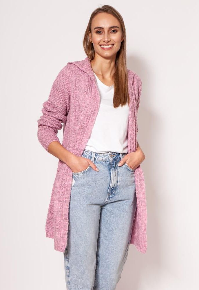 Sweter Kardigan Model PA019 Pink MKM Ceny I Opinie Ceneo Pl