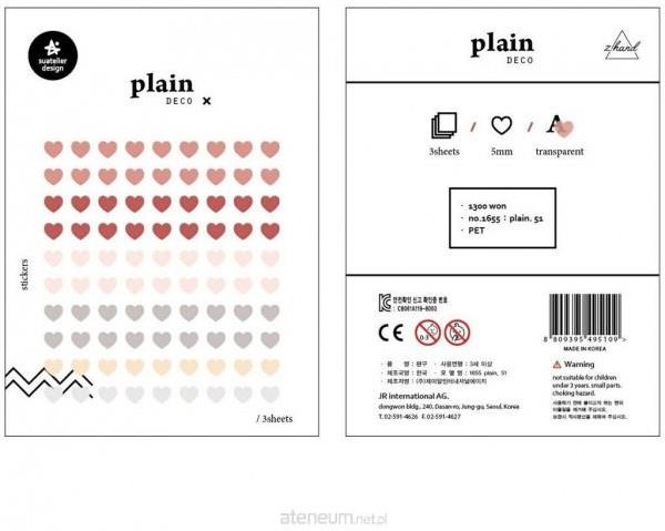 Zdjęcie Ateneum Naklejki Serca Mix 5Mm 3 Ark. - Zagórz