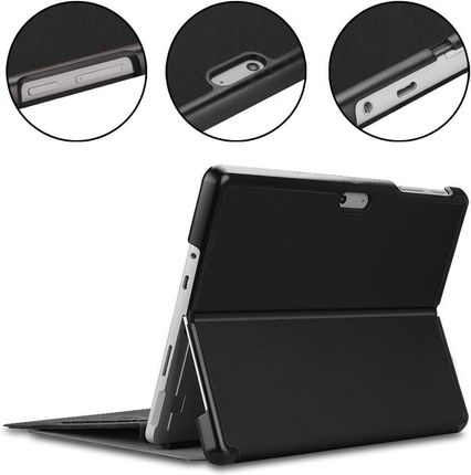 Bizon Etui Case Tab Croc Do Microsoft Surface Go 3 / Go 2 Go, Czarne - zdjęcie 2