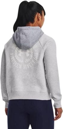 Bluza damska Under Armour Rival Fleece CB Hoodie szara 1373031 014 - zdjęcie 2