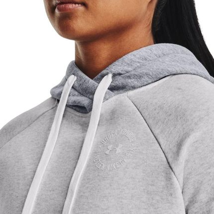 Bluza damska Under Armour Rival Fleece CB Hoodie szara 1373031 014 - zdjęcie 4