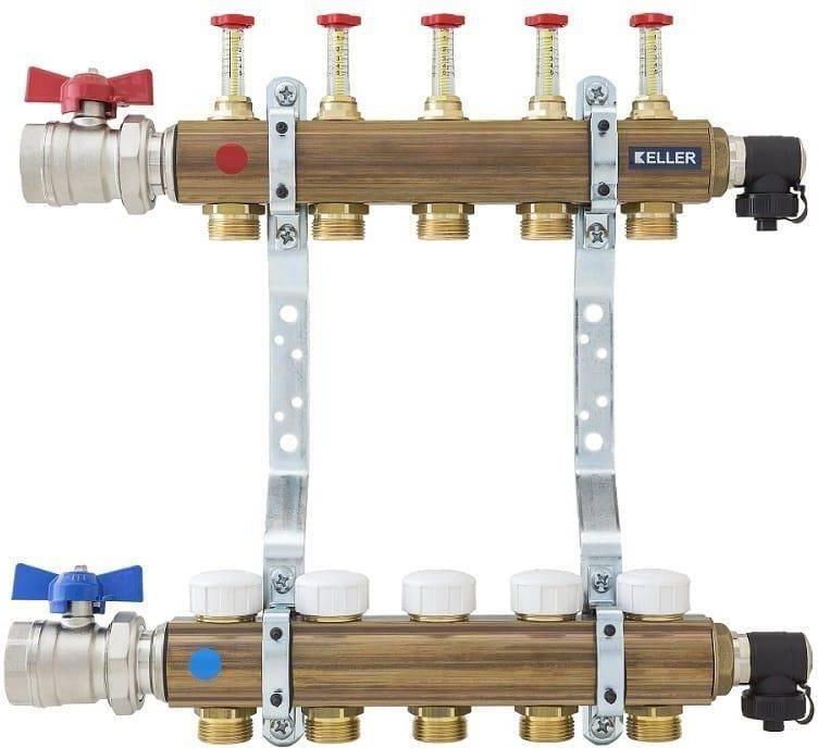 Akcesoria Grzewcze Keller Rozdzielacz Eco Z Przep Ywomierzami I
