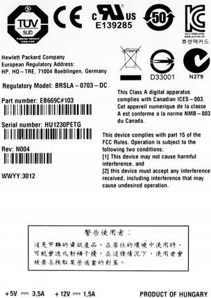 Hp 695112-001 Ultrium 1760 Lto4 Sas Ak383B (695112001) - zdjęcie 3