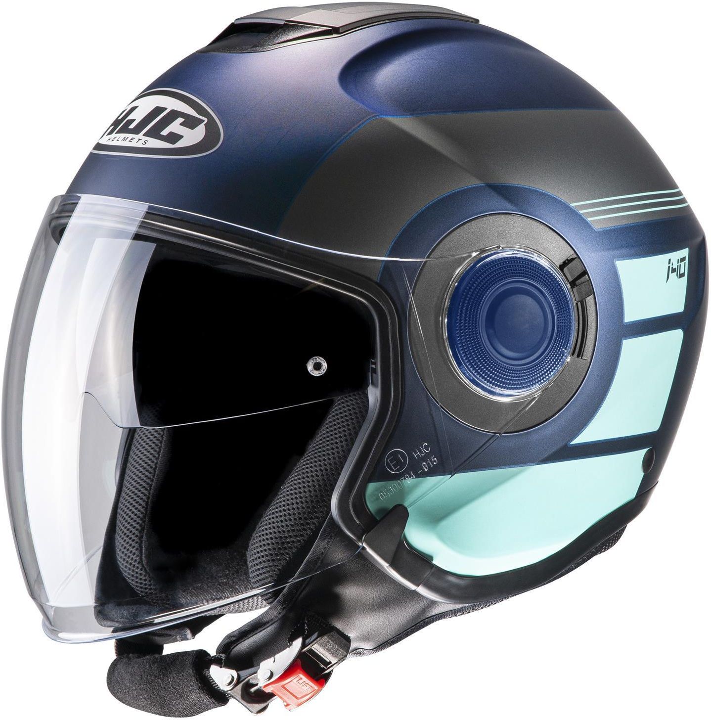 Kask Motocyklowy Hjc Kask Otwarty I40 Spina Blue Grey Czarny Granatowy