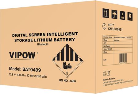 Vipow Akumulator Lifepo4 100Ah Bluetooth - zdjęcie 3
