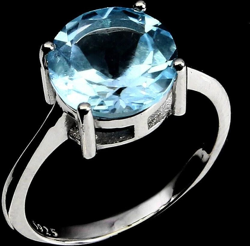 Pierścionek 925 srebrny Sky Blue Topaz r 16 Ceny i opinie Ceneo pl