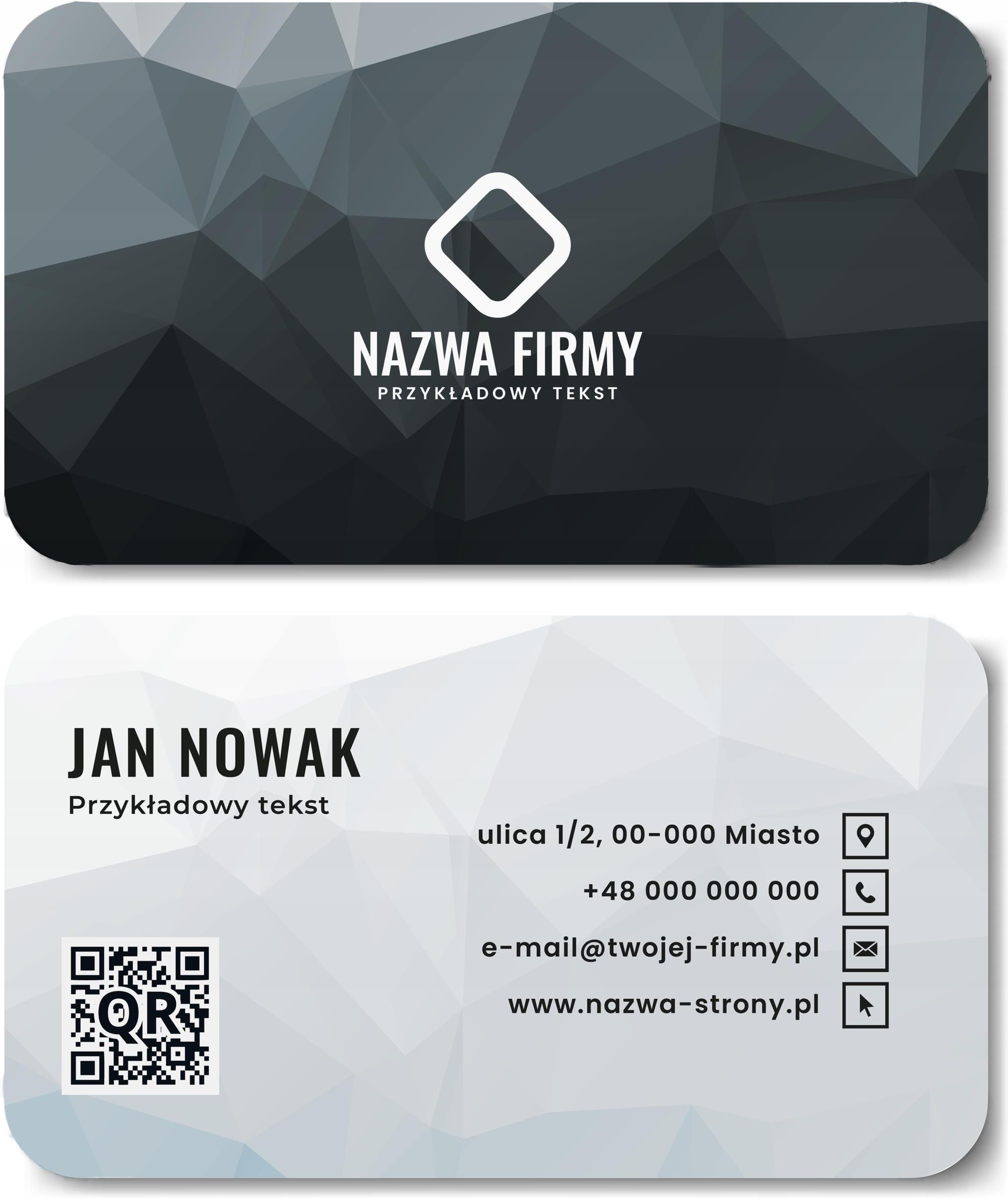 Wizytówki Zaokrągl Niebieskie Qr Projekt 1000szt Ceny i opinie