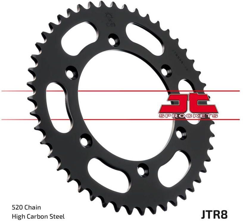 Części motocyklowe Jt Sprockets Zębatka Tylna Stalowa R8 48 48Z 520