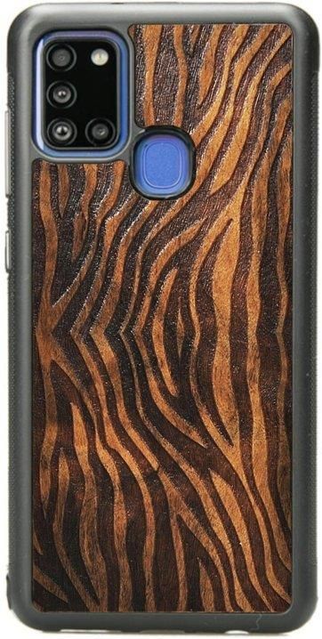 Forestzone Drewniane Etui Samsung Galaxy A21S Zebra Imbuia Etui Na