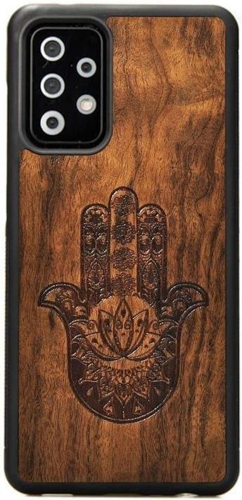 Forestzone Drewniane Etui Samsung Galaxy A72 5G Hamsa Imbuia Etui Na