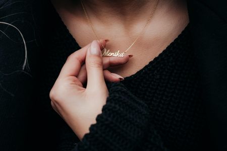 Susetti Srebrny Naszyjnik Pozłacany Z Imieniem Beata - zdjęcie 2
