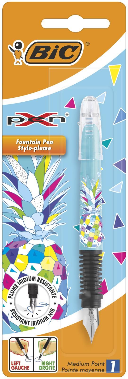 Zdjęcie Pióro Wieczne Bic X Pen Decor Fp Pineapple Niebieski Blister 1Szt. - Barwice