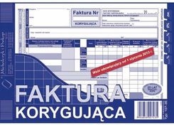 Zdjęcie Faktura Korygująca 107 3E Faktura Korygująca (A5) Indeks: 107 3E | Typ: Oryginał + Kopia - Kościan