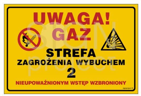 Libres Polska Sp Jd051 Uwaga Gaz Strefa Zagrożenia Wybuchem 2 Ceny i