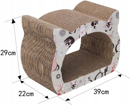 Nobleza Drapak Kartonowy Tunel Legowisko Kocimiętka 123 - zdjęcie 3