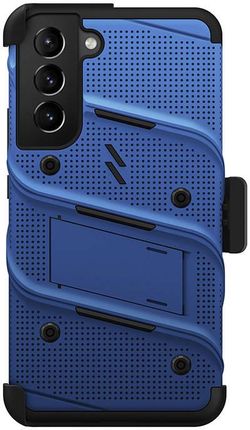 Zizo BOLT Series - Pancerne etui Samsung Galaxy S22+ ze szkłem 9H na ekran + uchwyt z podstawką (niebieski) - zdjęcie 2