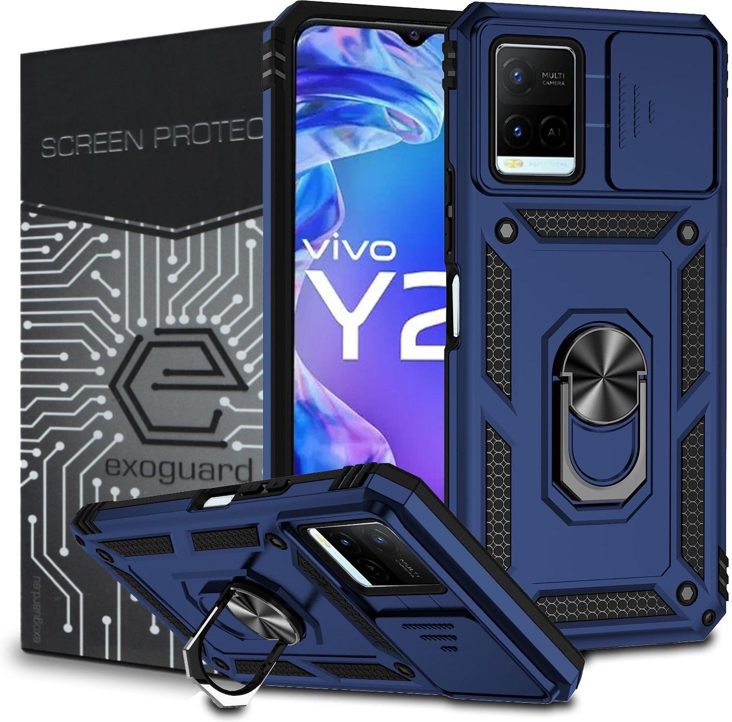 Exoguard Etui Pancerne Case Szkło Do Vivo Y33S Y21S Etui na telefon