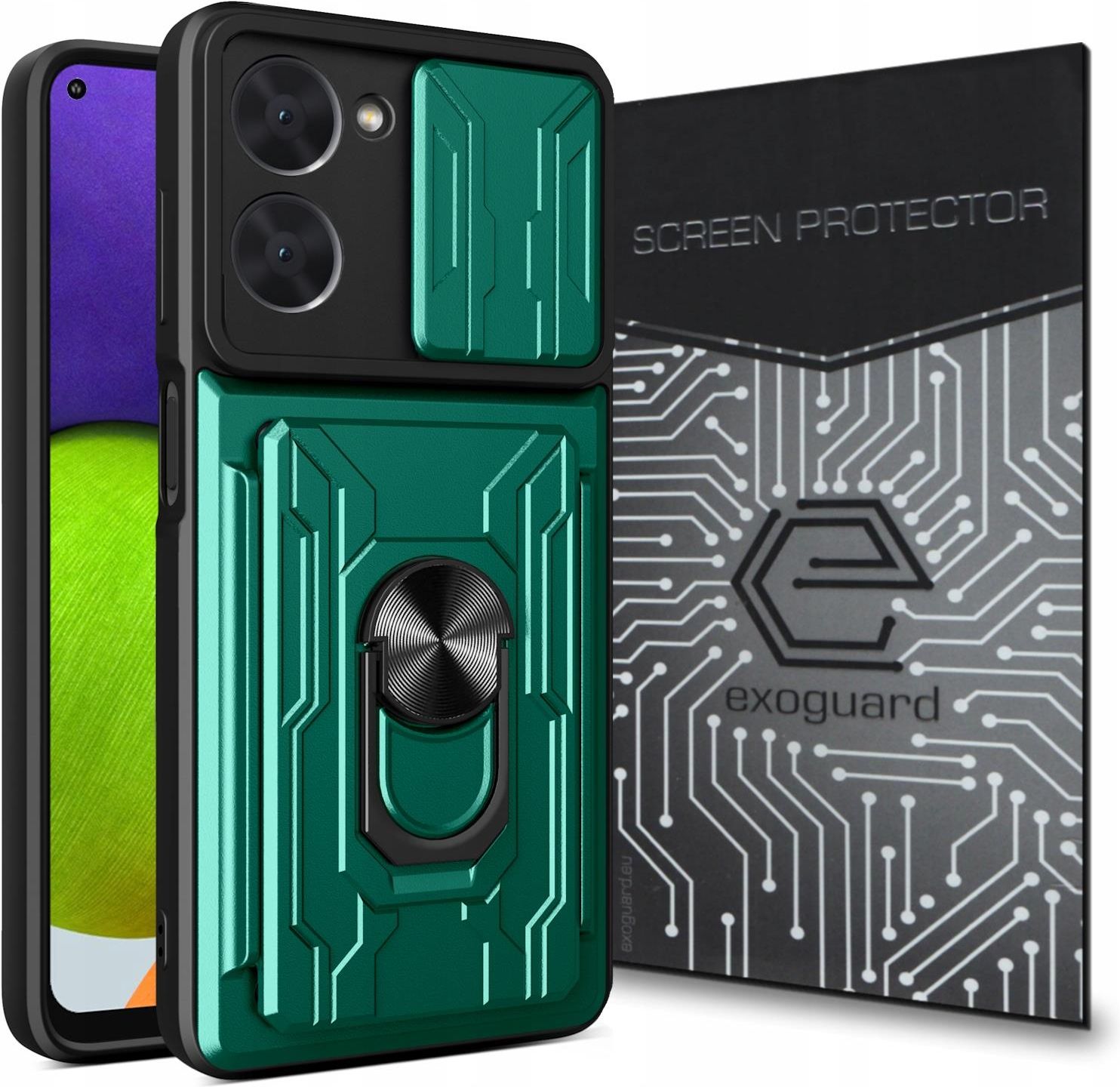 Exoguard Etui Pancerne Case Obudowa Szkło Do Realme 10 4G Etui na