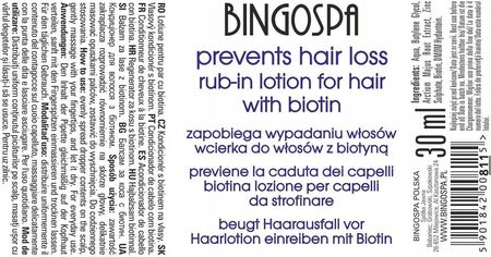 BINGOSPA Wcierka Do Włosów Biotyna 30Ml - zdjęcie 2