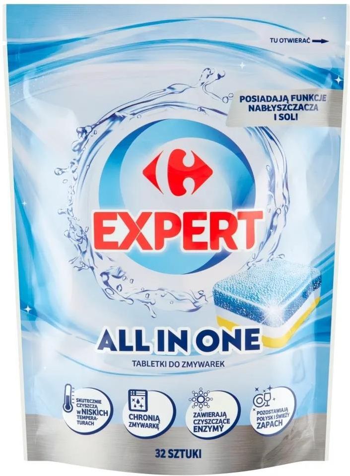 Carrefour Expert All In One Tabletki Do Zmywarek 608 G 32 X 19 G