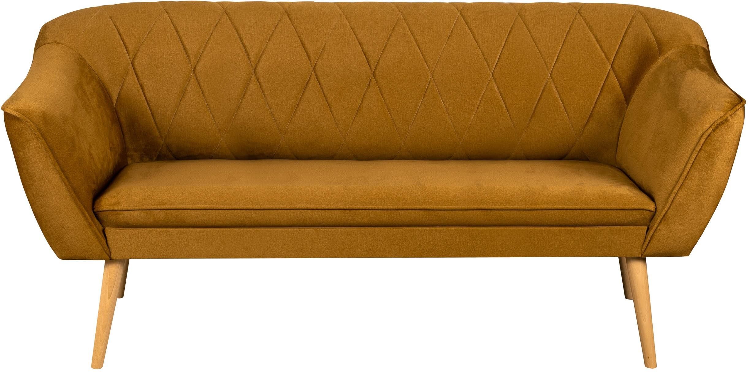 Skandynawski Zestaw Wypoczynkowy Pikowana Sofa 3Os 2 Fotele Rosa