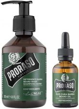 Zdjęcie Proraso Szampon Do Brody Eukaliptus 200 Ml + Olejek Do Brody Eukaliptus 30Ml - Woźniki